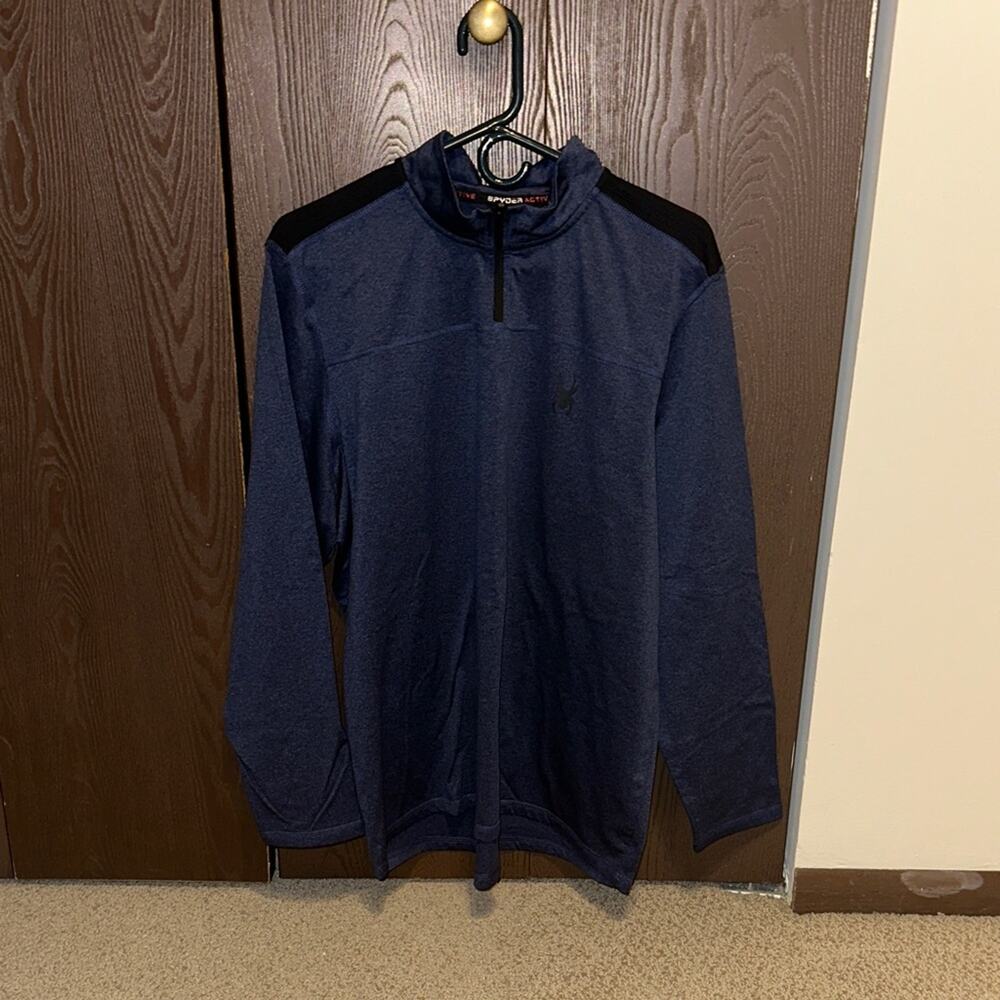 Spyder Navy and Black Men's Sweatshirt - size large